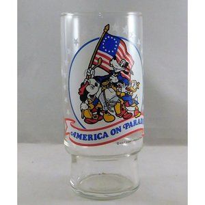 Vintage 1976 Walt Disney America on Parade Glass Coca-Cola Bicentennial Glass